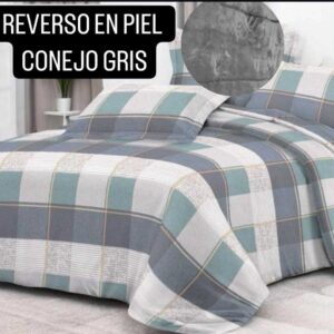 EDREDON MICROFIBRA CON PIEL CONEJO